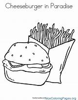 Cheeseburger Getdrawings Drawing Coloring sketch template