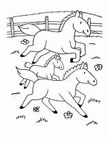 Coloring Farm Kids Horses Horse Pages Simple Color Children Drawing Animals Printable Justcolor Print Adult Nggallery sketch template