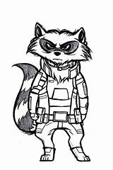 Rocket Drawing Raccoon Simple Ship Kids Getdrawings Paintingvalley sketch template