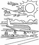 Coloring Pages Airplane Air Transportation Preschool Airport Adults Print Getdrawings Getcolorings Color Printable Colorings Amp sketch template