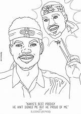 Coloring Chance Rapper Pages sketch template