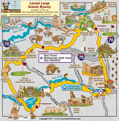 lariat loop scenic byway map colorado vacation directory