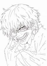 Kaneki Tokyo Ghoul Coloring Ken Lineart Drawing Pages Sketch Deviantart Line Template Drawings Para Desenho Colorir Anime Mirajane Demon Strauss sketch template