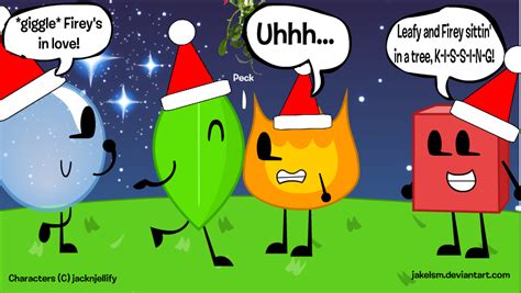 Bfdi In Firey S Kiss At Christmas By Jakelsm On Deviantart