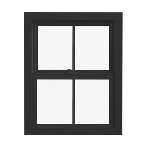 pella impervia fiberglass replacement black exterior single hung window rough opening