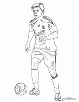 Soccer Coloring Player Pages Color Print Kids sketch template