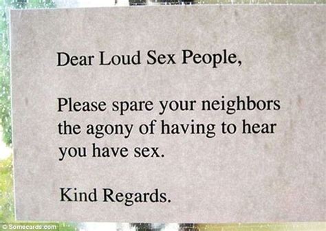 hilarious notes pleading with neighbours to keep it down during sex