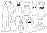 Pages Fashion Coloring Template Dresses Kids Printable Templates Colouring Clothes Barbie Costume Vector Stock Illustration Dress Paper Sketch Books Google sketch template