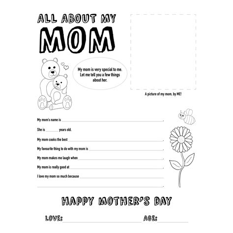 mothers day   mom printable colouring page  fill etsy