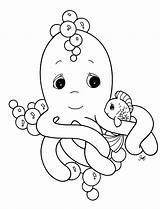 Coloring Precious Moments Pages Printable Animals Octopus Sea Drawings Christian Kids Animal Color Print Book Easy Sheets Colouring Web Bubakids sketch template