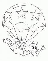Coloring Pages Parachute Skydiving Paratrooper Templates Popular Printable Getdrawings Getcolorings Kids sketch template