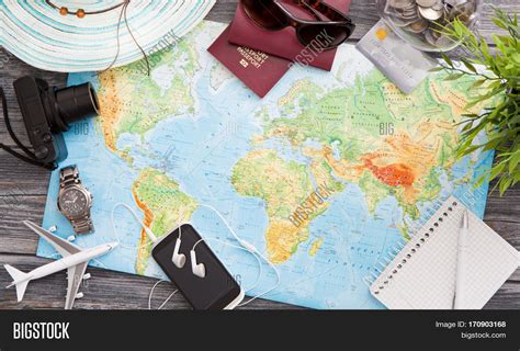 travel planning map image photo  trial bigstock