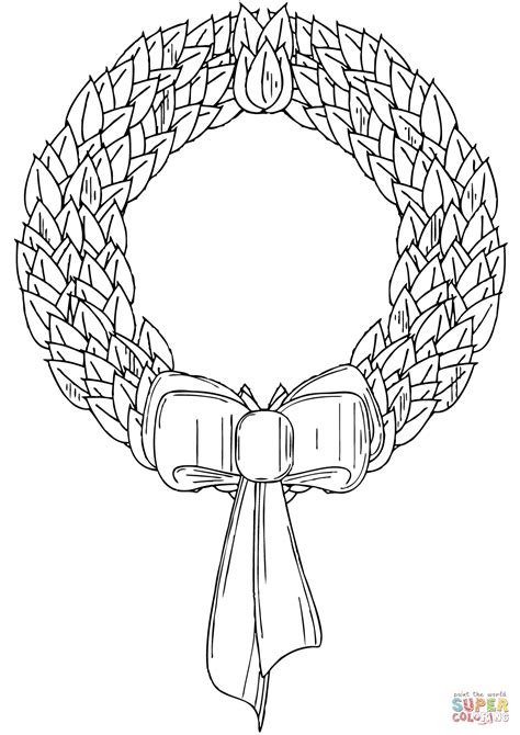 christmas wreath coloring page  printable coloring pages