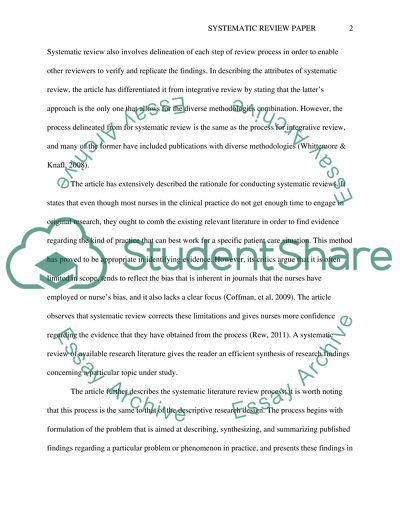 systematic review  literature research paper  topics   written essays  words