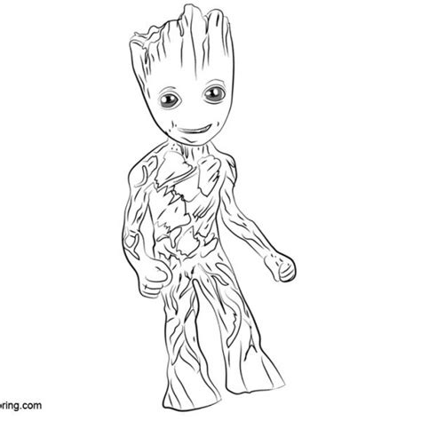 christmas baby groot coloring pages  printable coloring pages