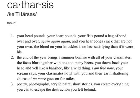 catharsis definition poem becklemania poem quotes
