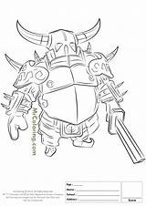Clash Clans Coloring Royale Pekka Pages Knight Printable Colouring Rider Inferno Dragon Coloringbay Pokémon Popular Template sketch template