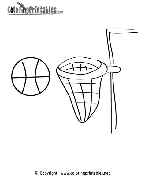 basketball net coloring page   sports coloring printable