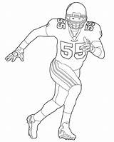 Coloring Football Player Nfl Pages Players Printable American Print Boys Soccer Drawing Kids Color Sheets Adult Sports Logo Baseball Coloring4free sketch template
