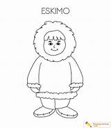Coloring Eskimo Igloo Pages People Template Sheet Kids sketch template