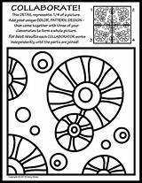 Collaborative Radial Symmetry Straw Group sketch template