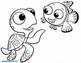 Coloring Pages Nemo Turtle Printable Disney Squirt Coloringtop Crush sketch template