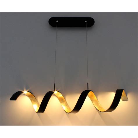 luce design led pendelleuchte helix schwarz gold      cm eek  kaufen bei obi