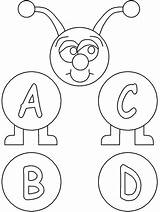 Abc Coloring Pages Kids Printable sketch template