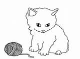 Coloring Kitten Pages Puppy Baby Popular sketch template
