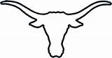 Longhorn Texas Outline Clipart Silhouette Logo University Skull Longhorns Clip Head Steer Cliparts Drawing Cowboy Ut Vector Cattle Crafts Bull sketch template