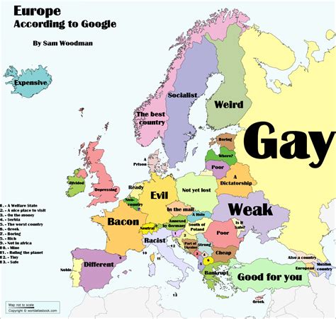 funny europe map