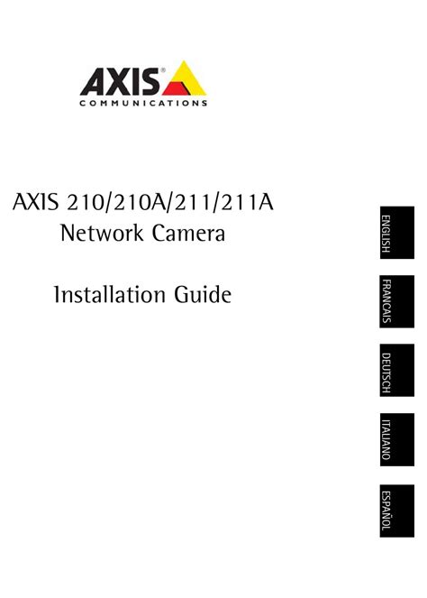 Axis 210 Installation Manual Pdf Download Manualslib