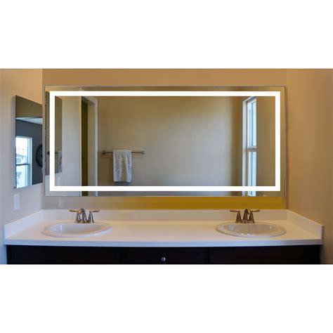 terra led wall mount lighted vanity mirror featuring ir sensor rocker switch  durable