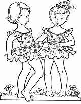 Coloring Pages Girls Girl Little Sheets Kids Cool Printable Activity Colouring Color Vintage Outfit Boys Bluebonkers Surprise Young Family Two sketch template
