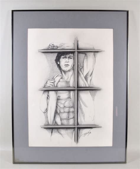 Pencil Sketch Of A Man Looking Out Window By Jim Forrester