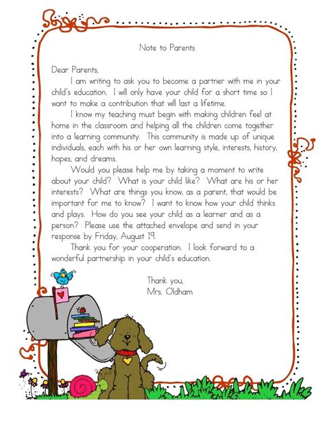 letter  parents  pinterest teacher introduction letter read