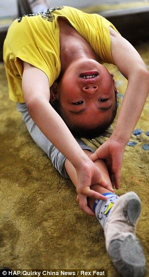 stretched to the limit seven year old chinese acrobat endures brutal