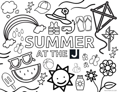 summer camp printable coloring page instant norway mailnapmexicocommx