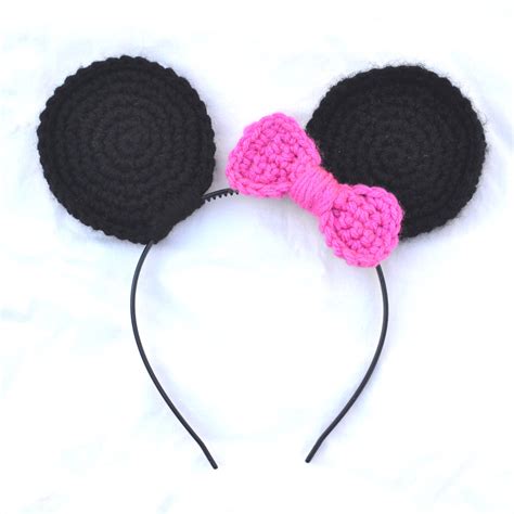 crochet  color minnie mouse ears