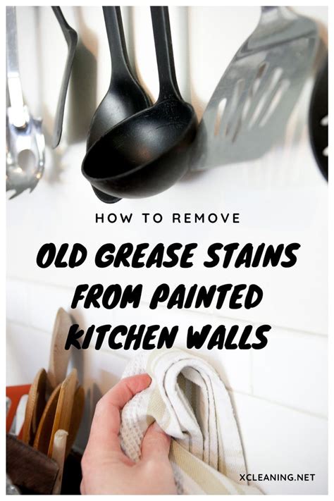 remove  grease stains  painted kitchen walls xcleaning