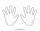 Hand Handprint Template Kids Coloring Templates Shape Preschool Blank Hands Printable Printables Color Pages Patterns Print Outline Stencil Pattern Mining sketch template