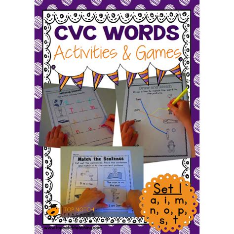cvc words activities and games set 1 top notch teaching