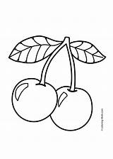 Cirese Cerejas Pintar Coloriage Colorat Cereza Cerezas Cerecitas Cereja Pacman Animada Duas Cherries Plansa Brinquedos Sheets Obst Kirsche Melon Ausmalen sketch template