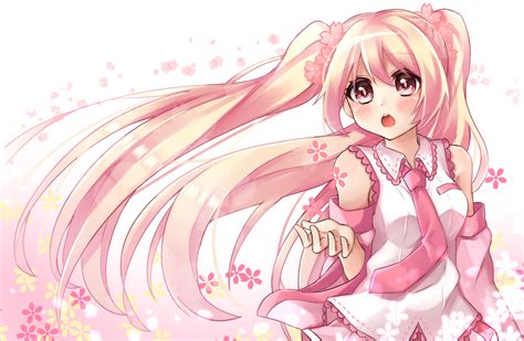 Hatsune Miku Long Hair Pink Hair Sakura Miku Tagme Artist