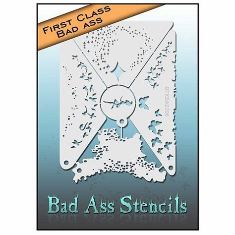 Bad Ass First Class Fairy Stencil Face Paint Shop