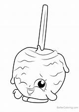 Coloring Shopkins Pages Candy Apple Drawing Draw Kids Printable Visit Print Color sketch template