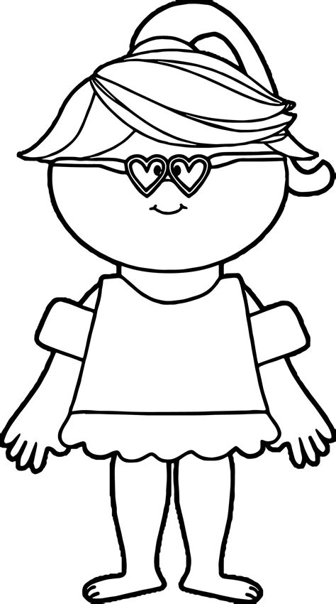 nice summer girl coloring page yaz
