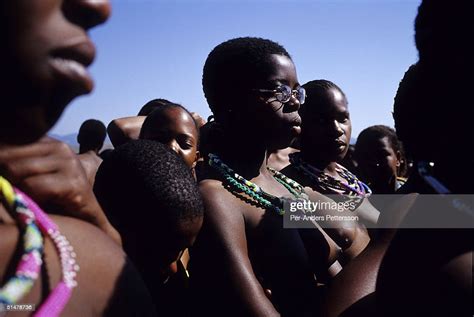 nobule ngema waits with her friends to dance during the annual reed