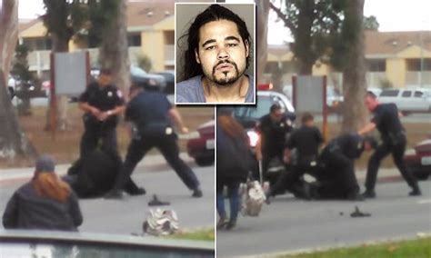 california cops beat mentally ill jose velasco in cell phone footage daily mail online