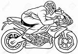 Motorbike sketch template
